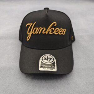 Men's Fashion 47Brand Hard Top Letter Duckbill Baseball Cap Black
