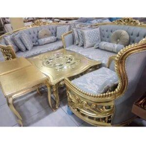 Royal 8 Sofa Seaters with a Center Table and 2 Side Stools