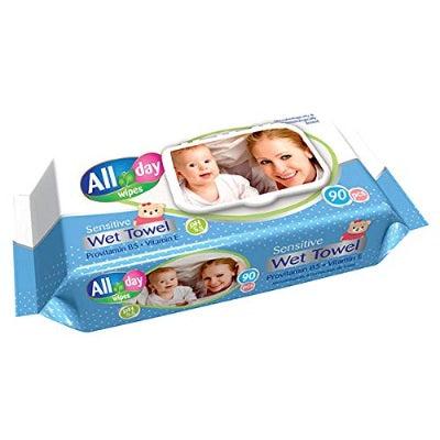 All Day Sensitive Baby Wet Towel Blue x90
