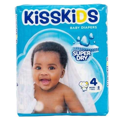 KissKids Super Dry Baby Diaper Size 4 Maxi 9-16 kg x8
