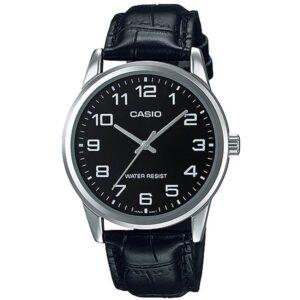 Casio MTP-V001L-1BUDF Men's Analog Black Leather Dress Watch