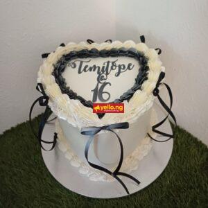 8 inch heart shaped buttercream cake 3 layers - from £100